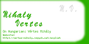 mihaly vertes business card