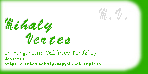 mihaly vertes business card